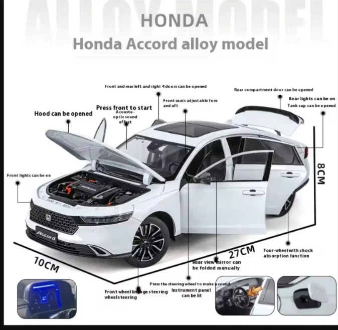 1:18 Diecast Honda Elevan Accord Model Car - Image 5