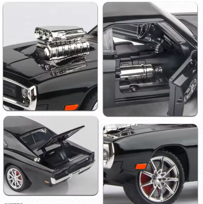 1:24 Diecast Dodge Charger 1970 Fast & Furious Model Car - Image 6