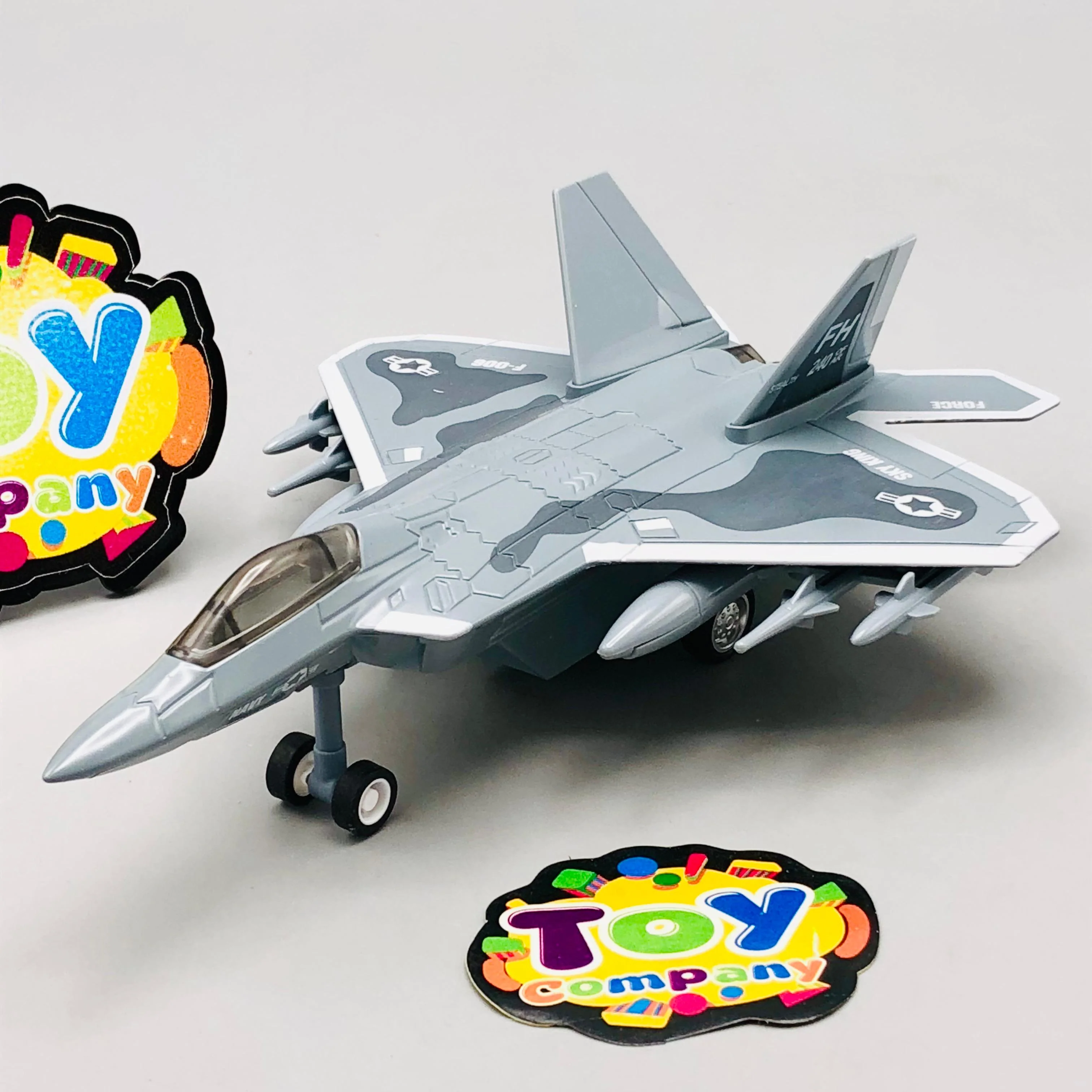 1:400 Diecast Pullback F-006 Fighter Jet Model - 1Pc - Image 2