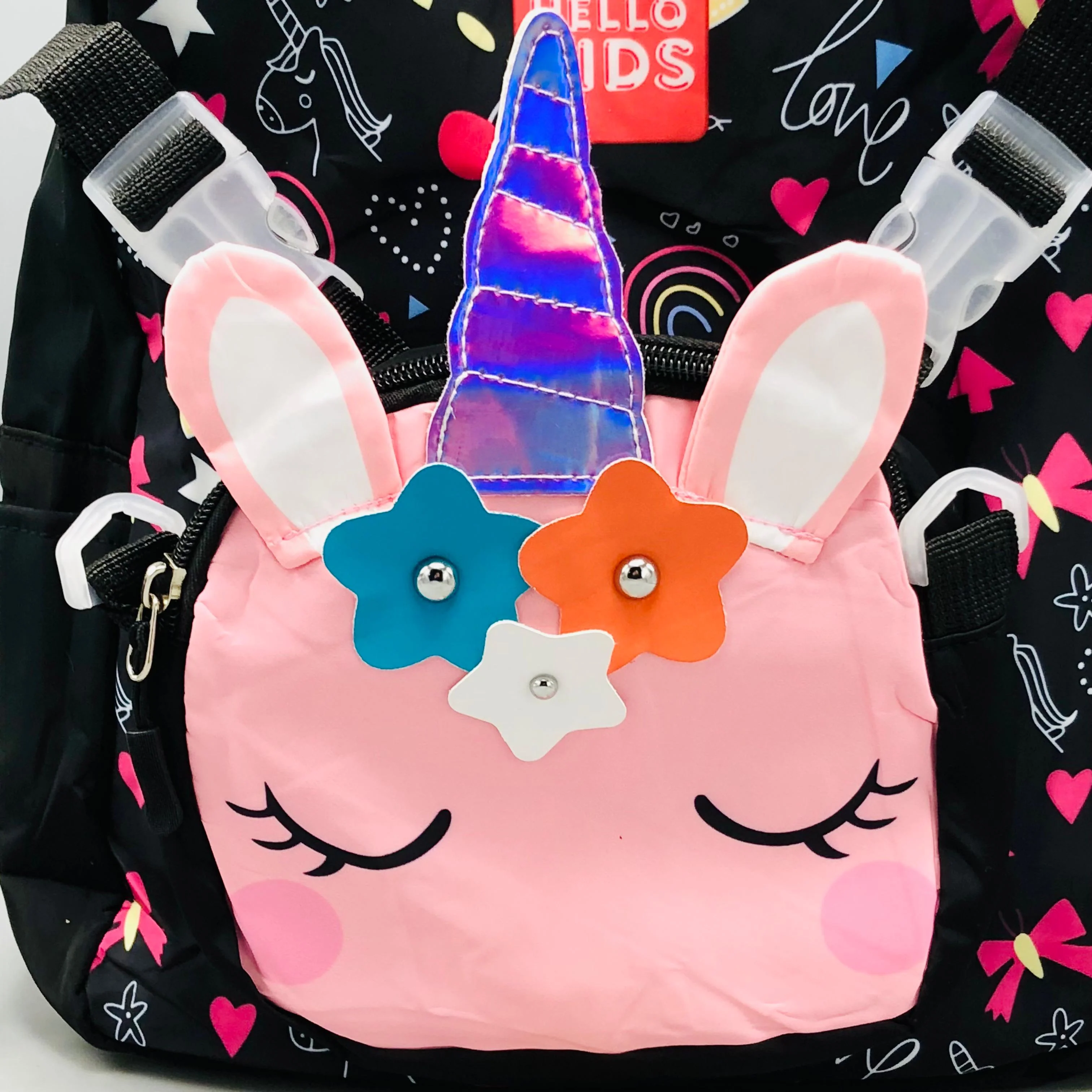 12* Inches Unicorn Themed Kids School Bag With Pocket - Image 4