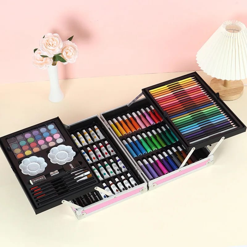 145Pcs Premium Unicorn Themed Kids Painting Kit Briefcase - Image 5