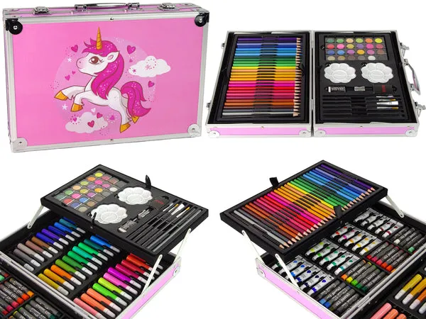 145Pcs Premium Unicorn Themed Kids Painting Kit Briefcase - Image 13