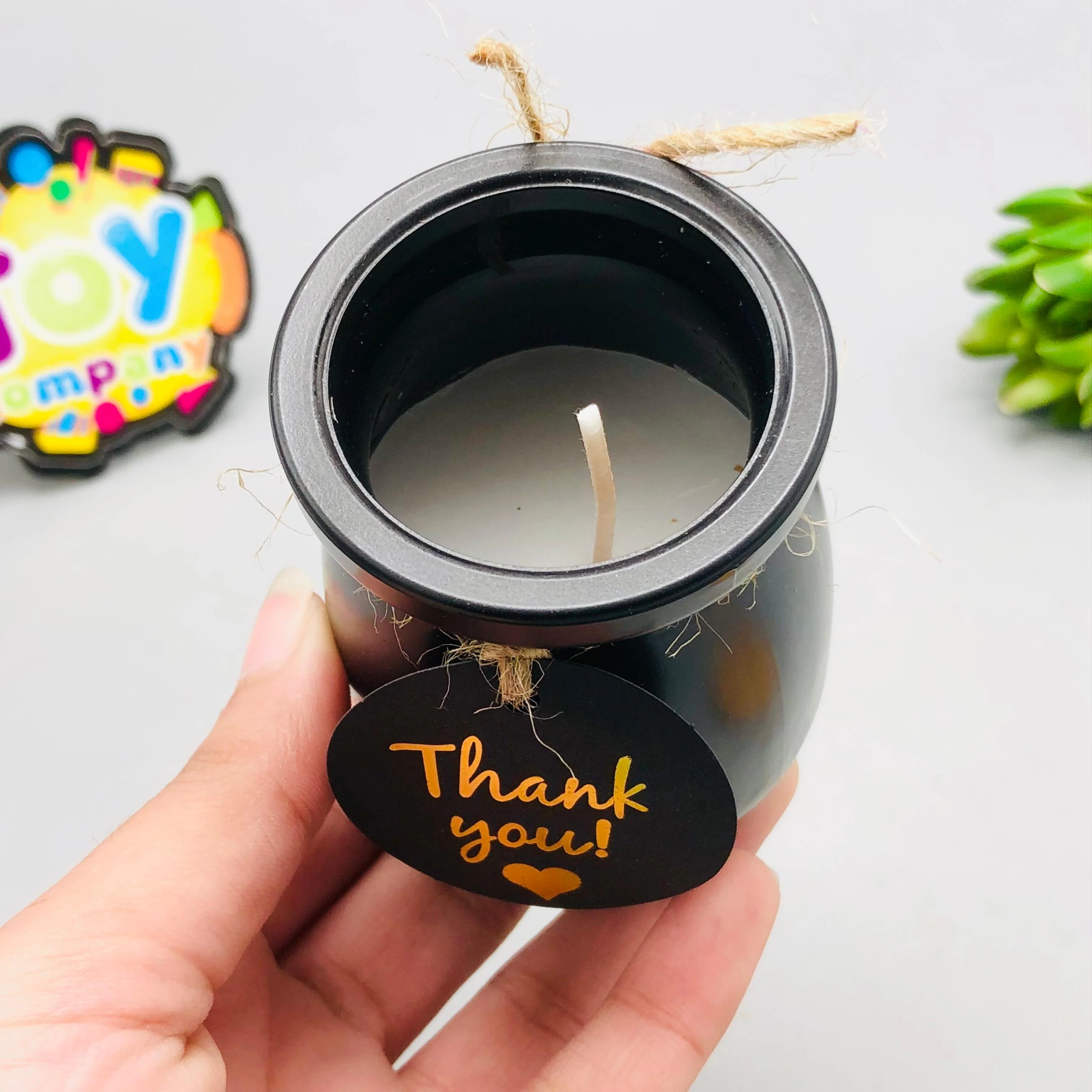 1Pc Home Aroma Scented Candle - Black - Image 3