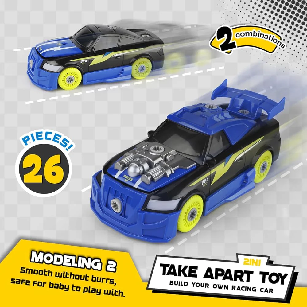 24+Pcs DIY Modified Screw Car With Electric Drill - Image 4