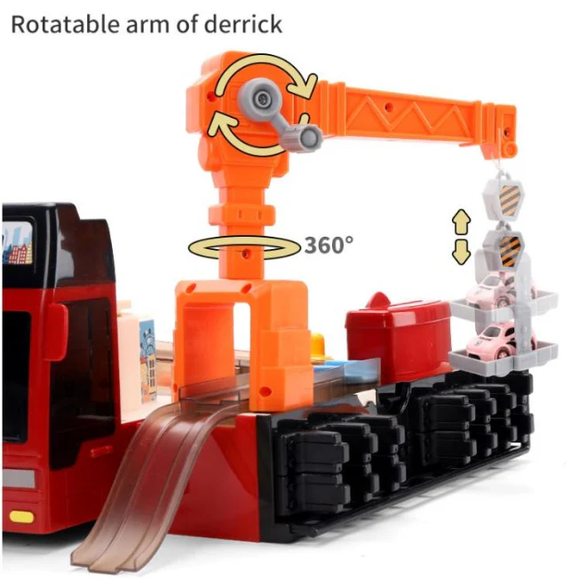 2in1 Deform Double Decker Bus Adventure Track - Red - Image 6