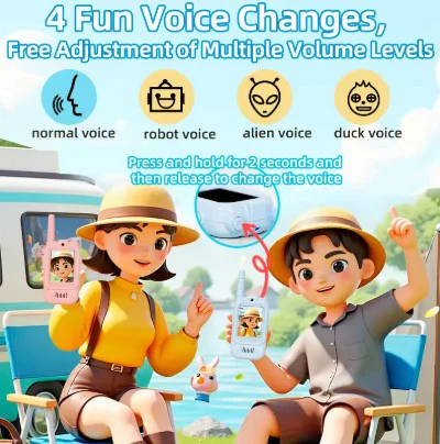 2Pcs Rechargeable Kids Video Walkie Talkie - Image 17