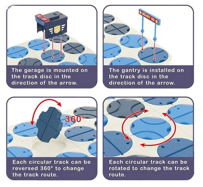 34Pcs DIY Maze Track Police Series - Image 4