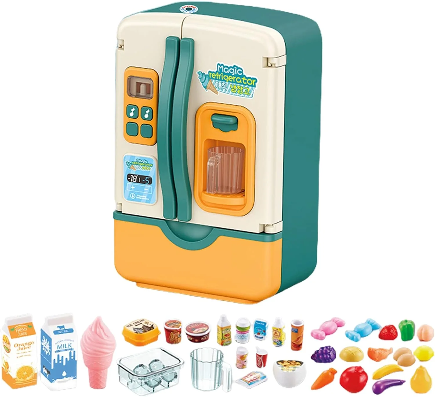 39Pcs Multi-functional Pretend Fridge With Spray - Image 2