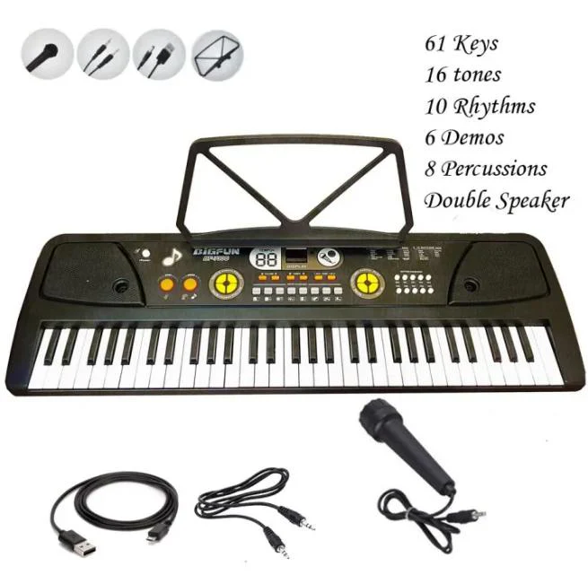 61 Keys BigFun Electronic Keyboard Piano With Mic - Image 5
