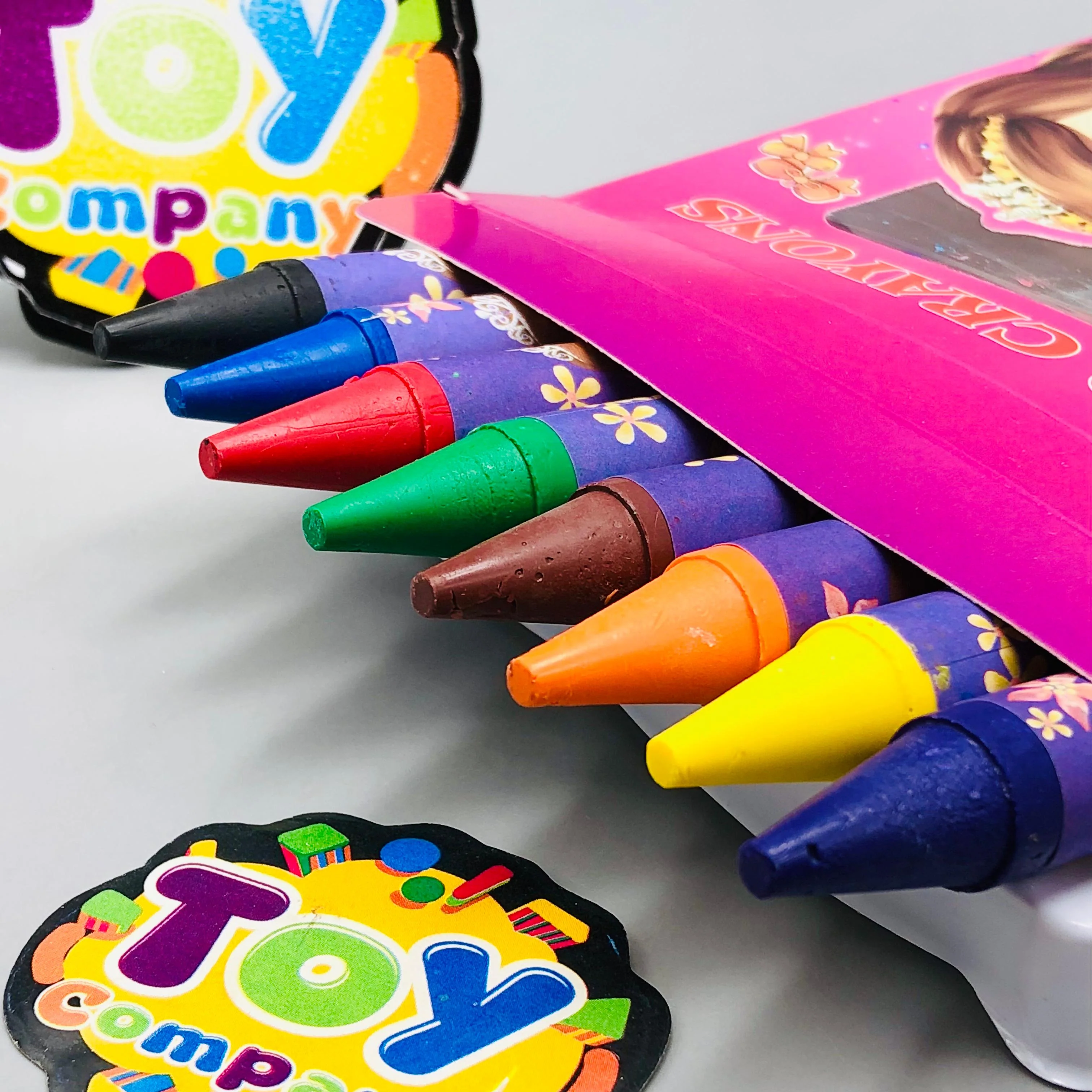 8Pcs Jumbo Sofia Themed Color Crayons - Image 2