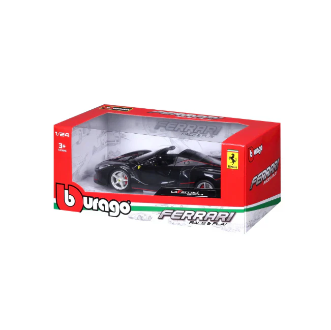 Bburago 1:24 Ferrari LaFerrari Aperta Model - Black - Image 6