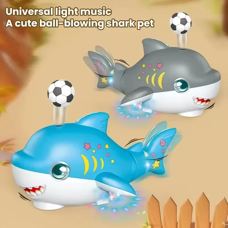 Electric Musical Ball Blowing Shark With Lights - Image 3