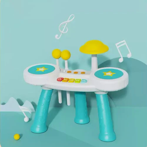 Huanger Drum Kit & Piano Set With Light & Music - Image 4