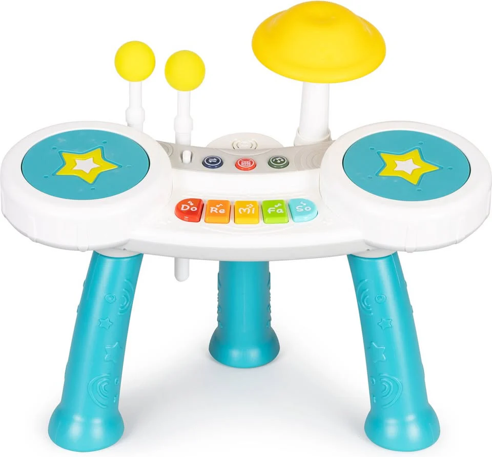 Huanger Drum Kit & Piano Set With Light & Music - Image 7
