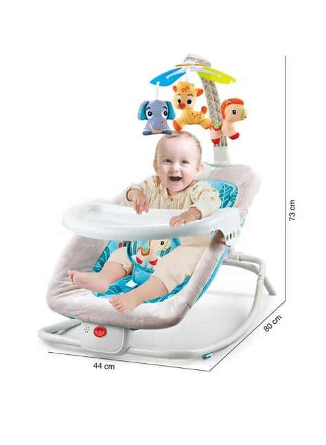 Multi-functional 2in1 Musical Baby Rocking Cradle - Blue - Image 6