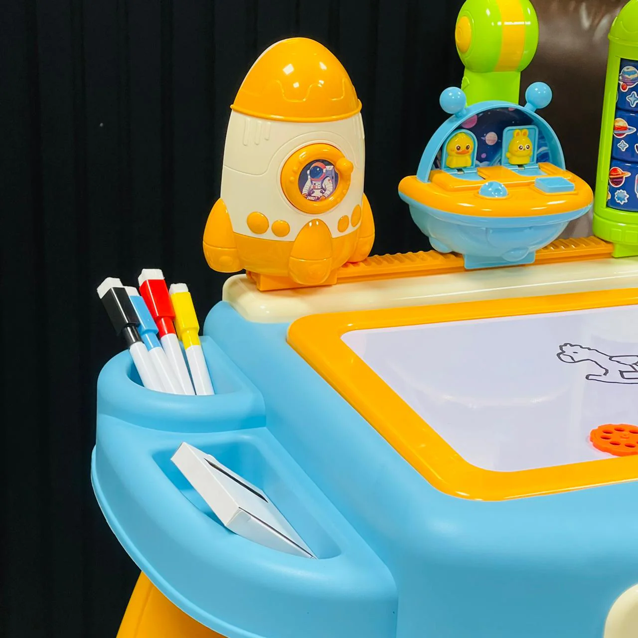 Multi-functional Kids Projection Painting Table With Stool - Image 3