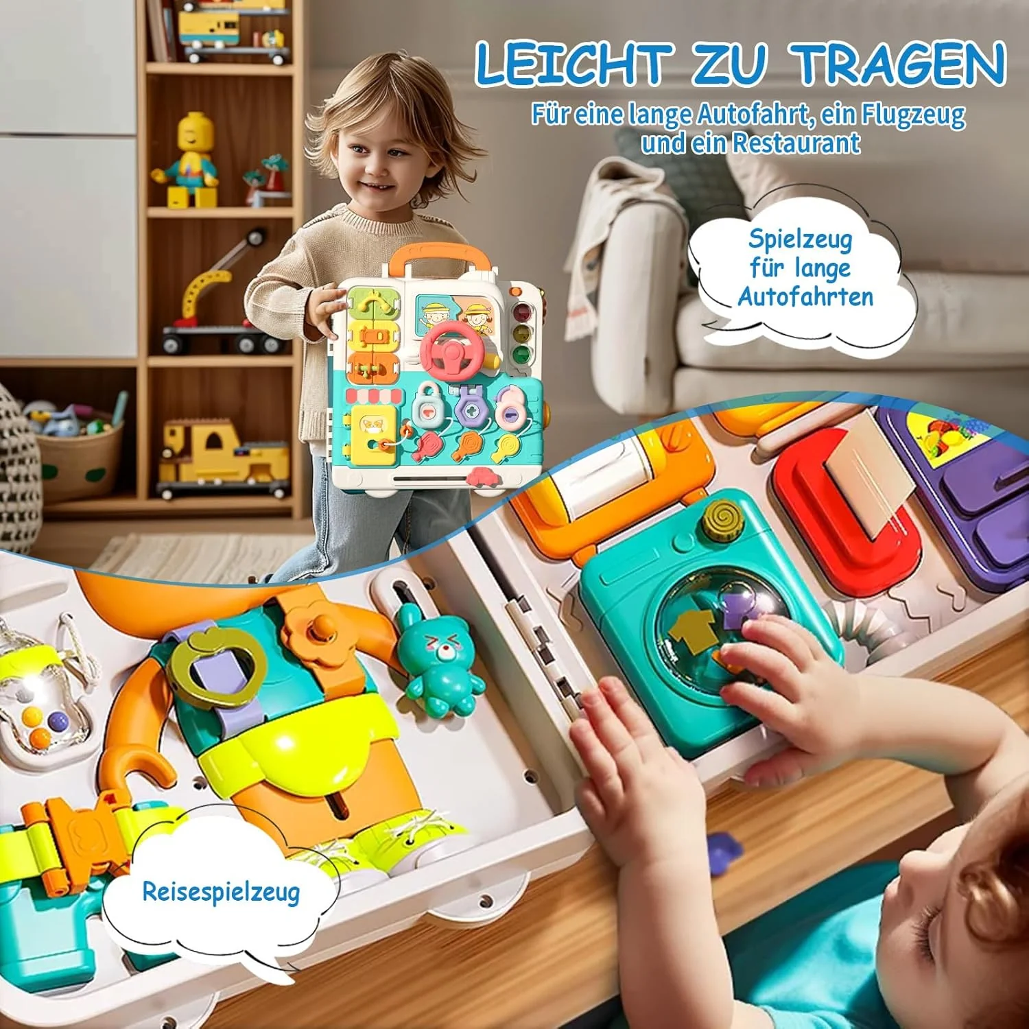 Multi-functional Montessori Puzzle Busy Book - Image 6